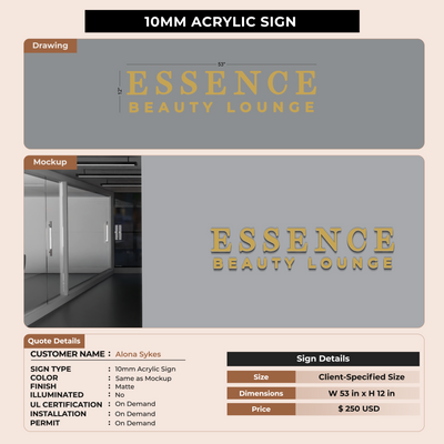 Custom Signs for Alona Sykes