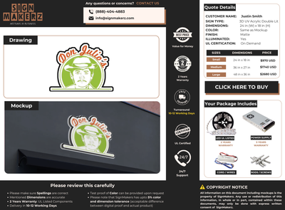 Business signage for Justin Smith