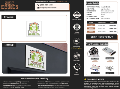 Business signage for Justin Smith