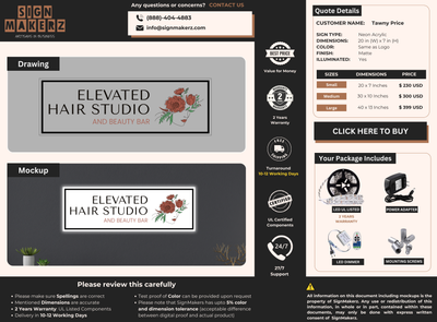 Business signage for Tawny Price