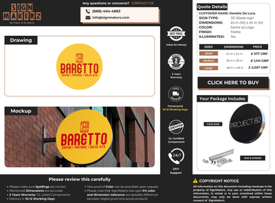 Custom Signs for Daniele De Luca