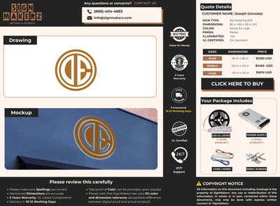 Business signage for Joseph Gonzalez