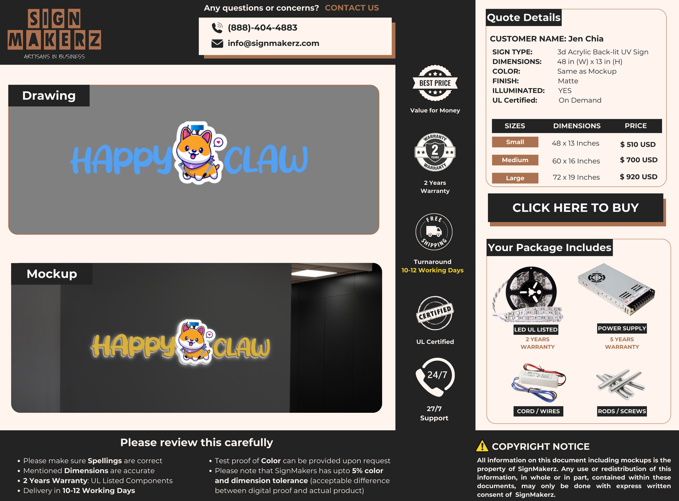 Business Signs for Jen Chia