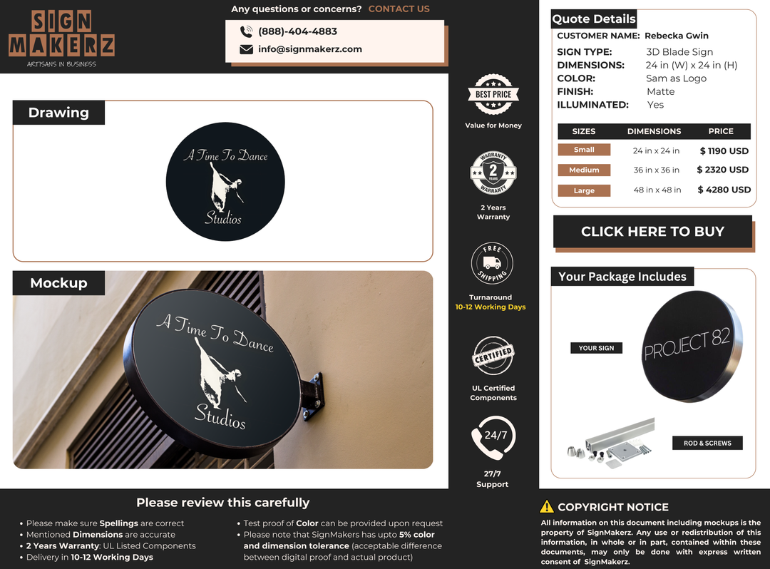 Business Signs for Rebecka Gwin