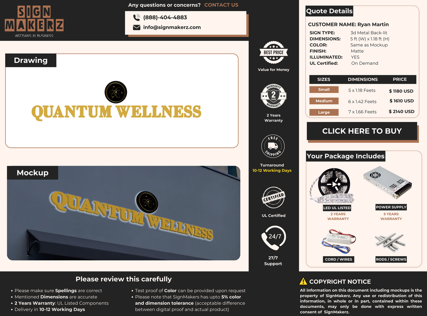 Custom Signs for Ryan Martin