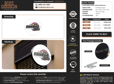 Business Signs for Emily Nickerson
