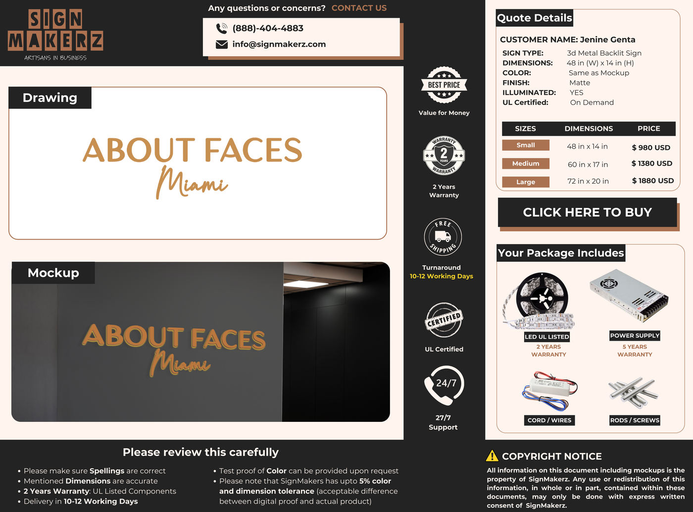 Custom Signs For Jenine Genta