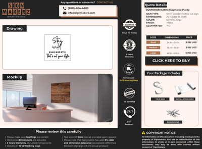 Business signage for Stephanie Purdy