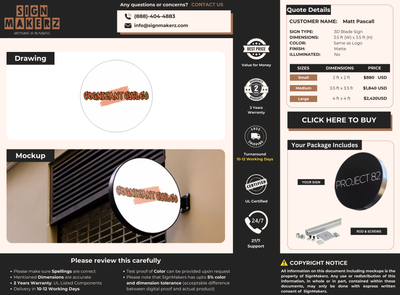 Business signage for Matt Pascall