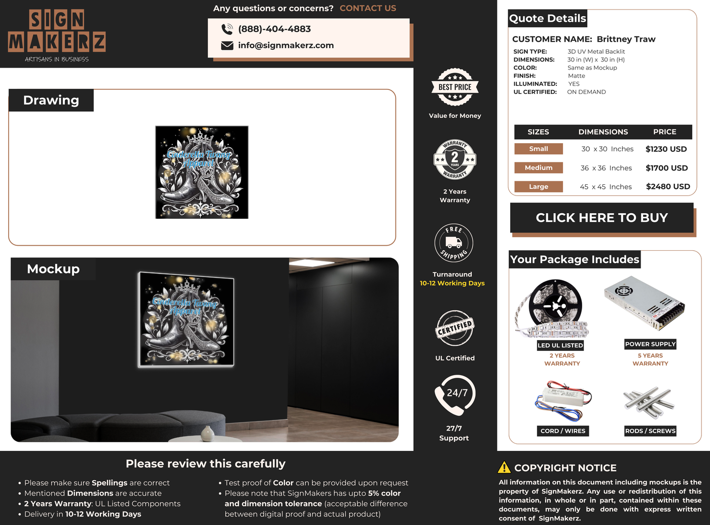 Business Signs for Brittney Traw