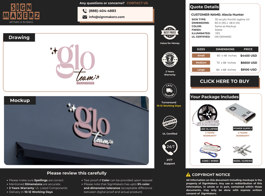 Business Signs for Alecia Hunter