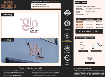 Business Signs for Alecia Hunter