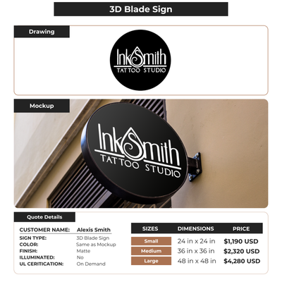 Businesss Signs for Alexis Smith