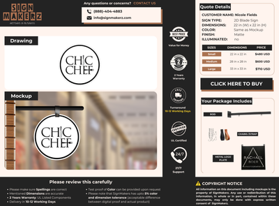 Business signage for Nicole Fields
