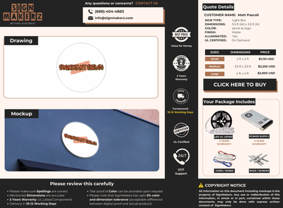 Business signage for Matt Pascall