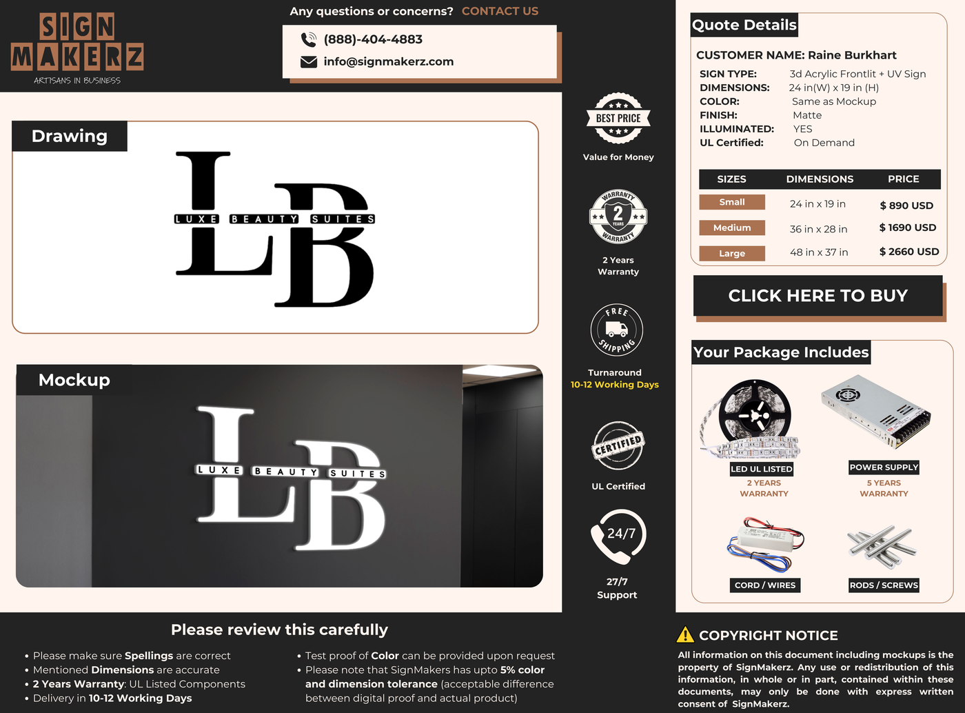 Custom Signs For Raine Burkhart