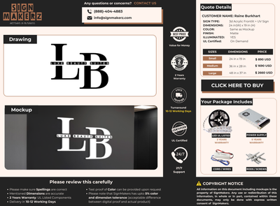 Custom Signs For Raine Burkhart