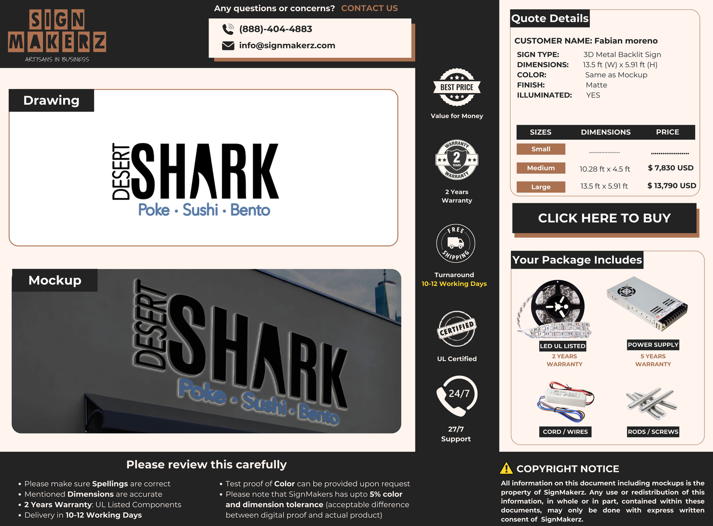 Business Signs for Fabian moreno