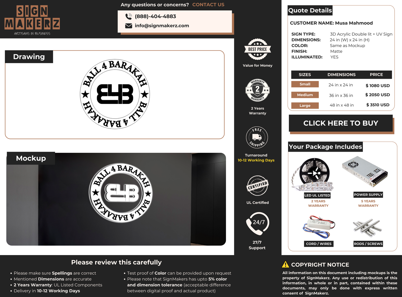 Business Signs for Musa Mahmood