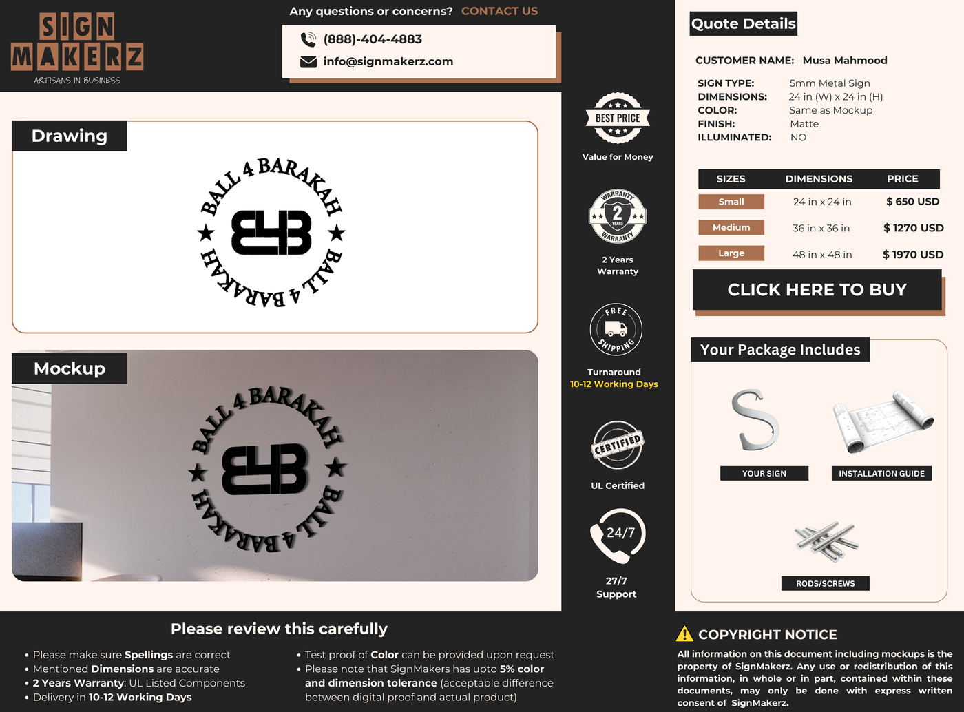 Business Signs for Musa Mahmood