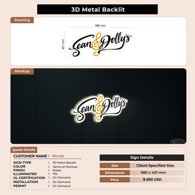 CUSTOM MOCKUP SIGN FOR Nicole
