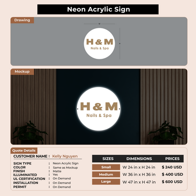 Custom Signs for Kelly Nguyen