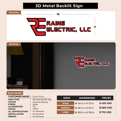 Custom Signs for Caleb Rains