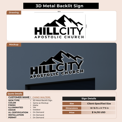 Custom Signs for CHINO WALTERS
