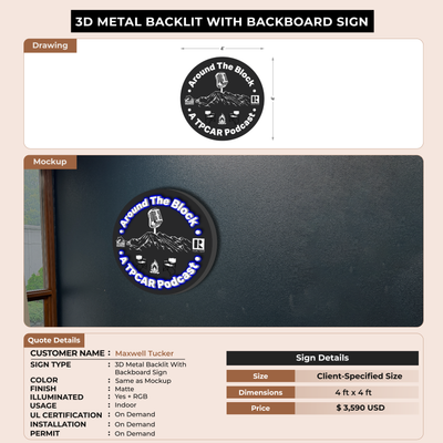 Custom Signs For Maxwell Tucker