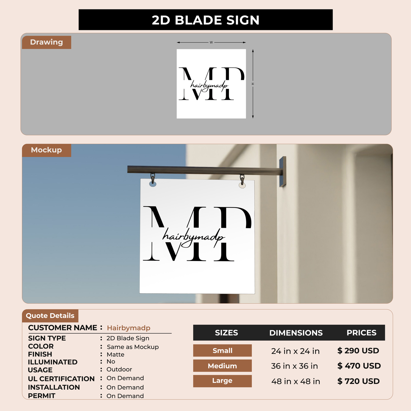 Custom Signs For Hairbymadp