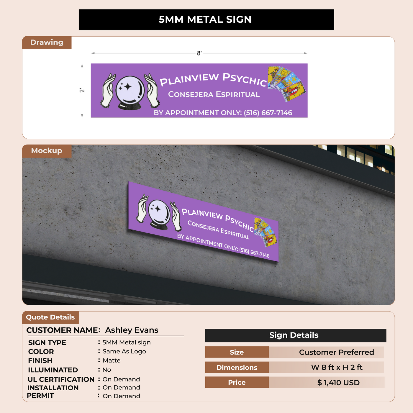 custom signs for Ashley Evans