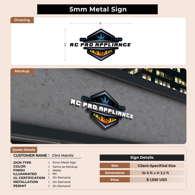 Custom Signs for Clint Malvitz