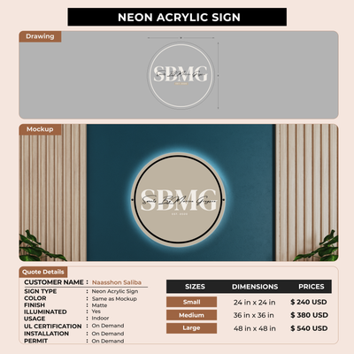 Custom Signs For Naasshon Saliba