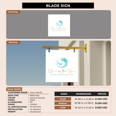 Blade Sign For Kate Jaksik