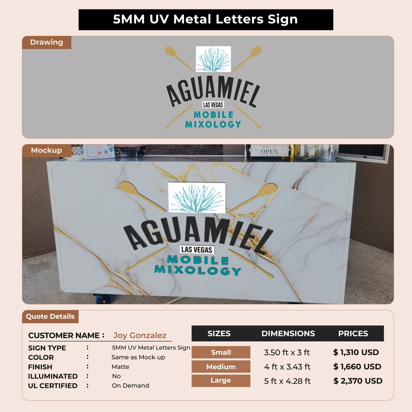Custom Signs For Joy Gonzalez