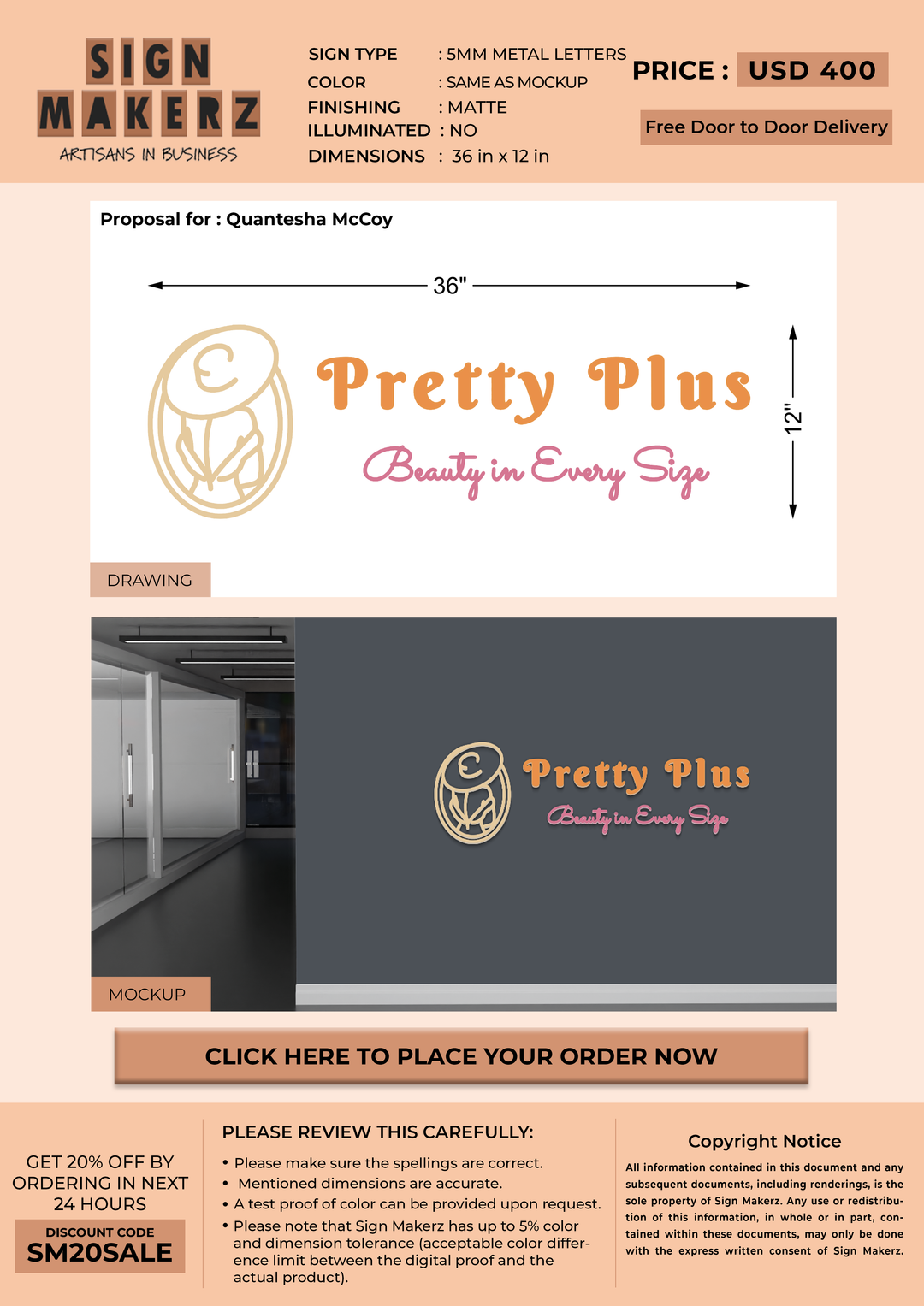 Custom Signs For Quantesha McCoy