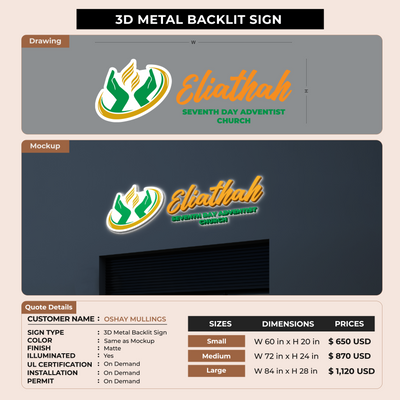 Custom Signs for OSHAY MULLINGS
