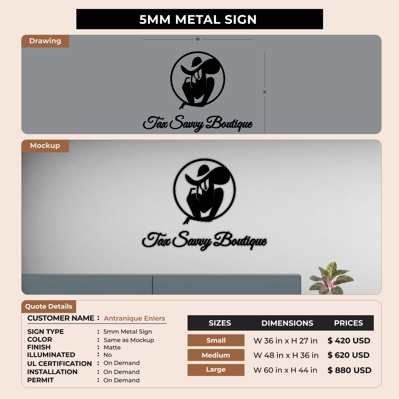 Custom Sign For Antranique Enlers