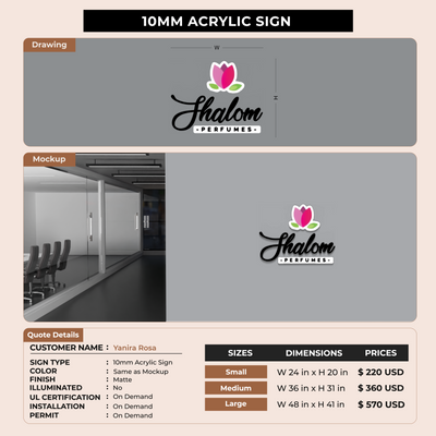 Custom Signs for Yanira Rosa
