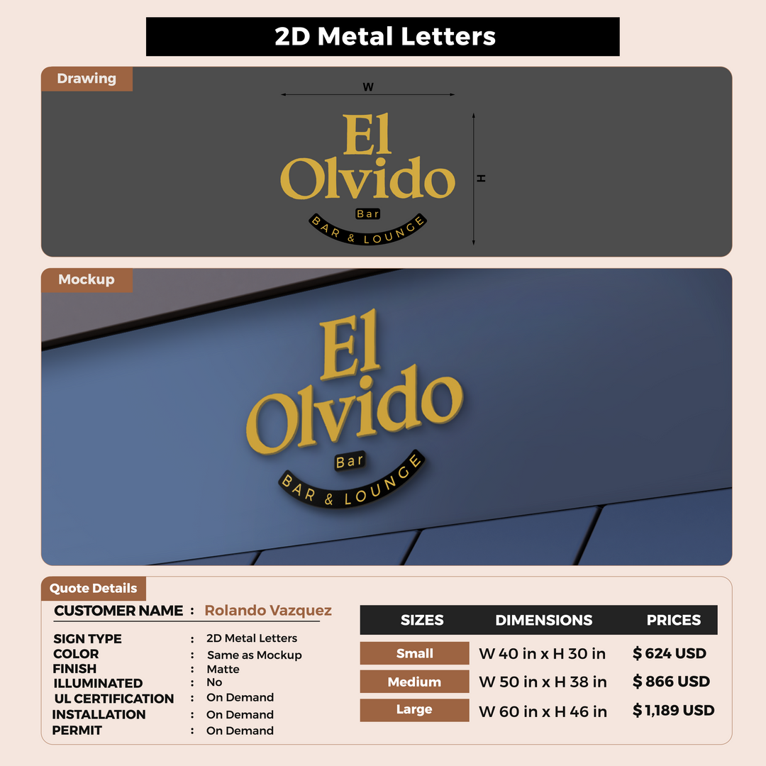 Custom Mockup Sign For Rolando Vazquez