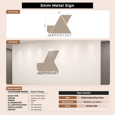 Custom Signs for Nakia Phelps