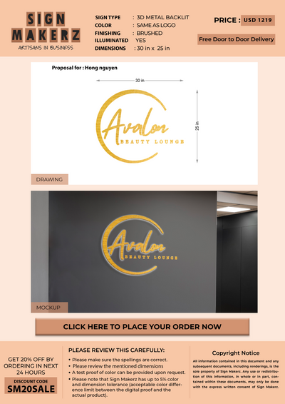 Business signage for Hong nguyen