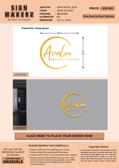 Business signage for Hong nguyen