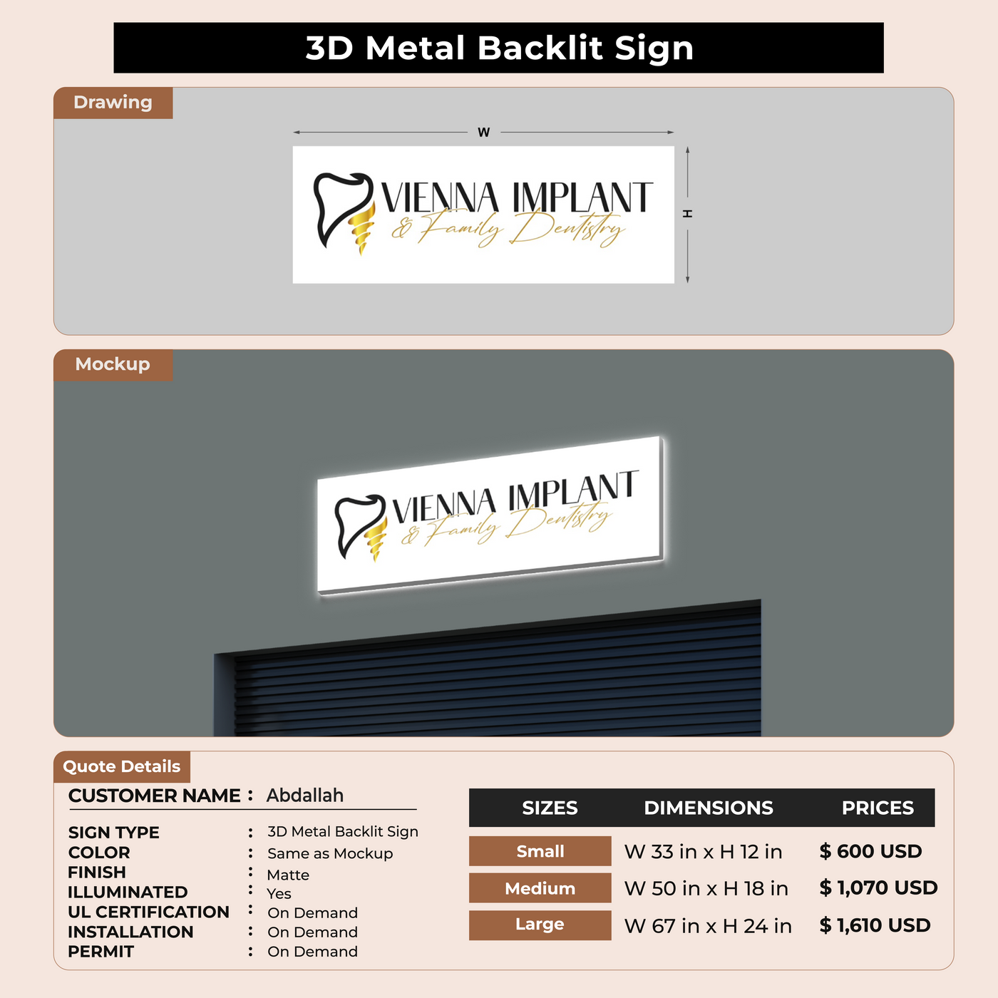 Custom Signs For Abdallah