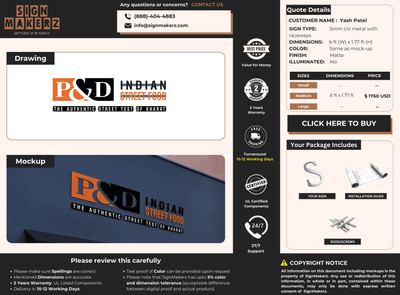 business signage for Yash Patel