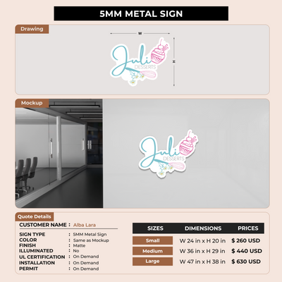 Custom Signs For Alba Lara