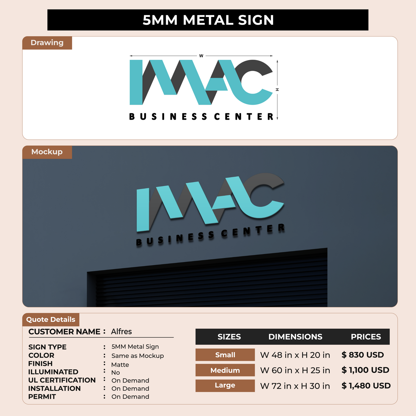 Custom Signs For Alfres