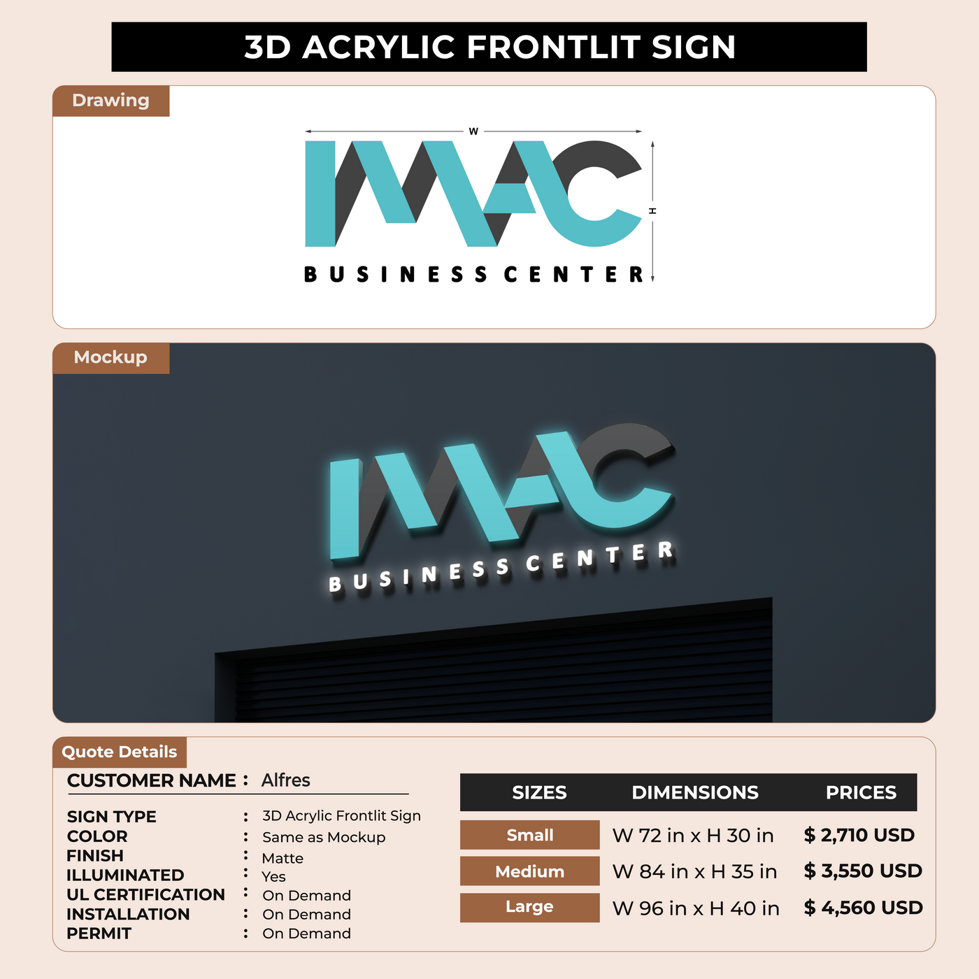 Custom Signs For Alfres