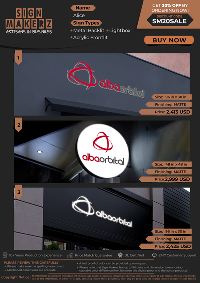Business Signs for Alice