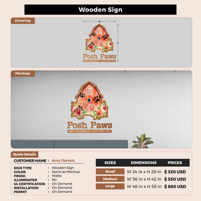 Wooden Sign For Amy Daniels